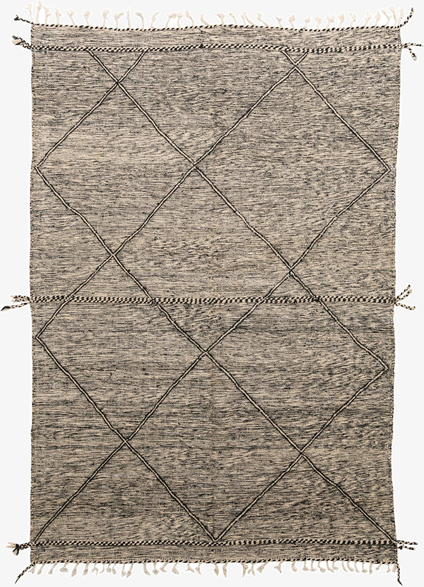 7' x 10' 3  Hand Knotted Moroccan Wool Rug