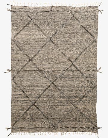 7' x 10' 3 Hand Knotted Moroccan Wool Rug
