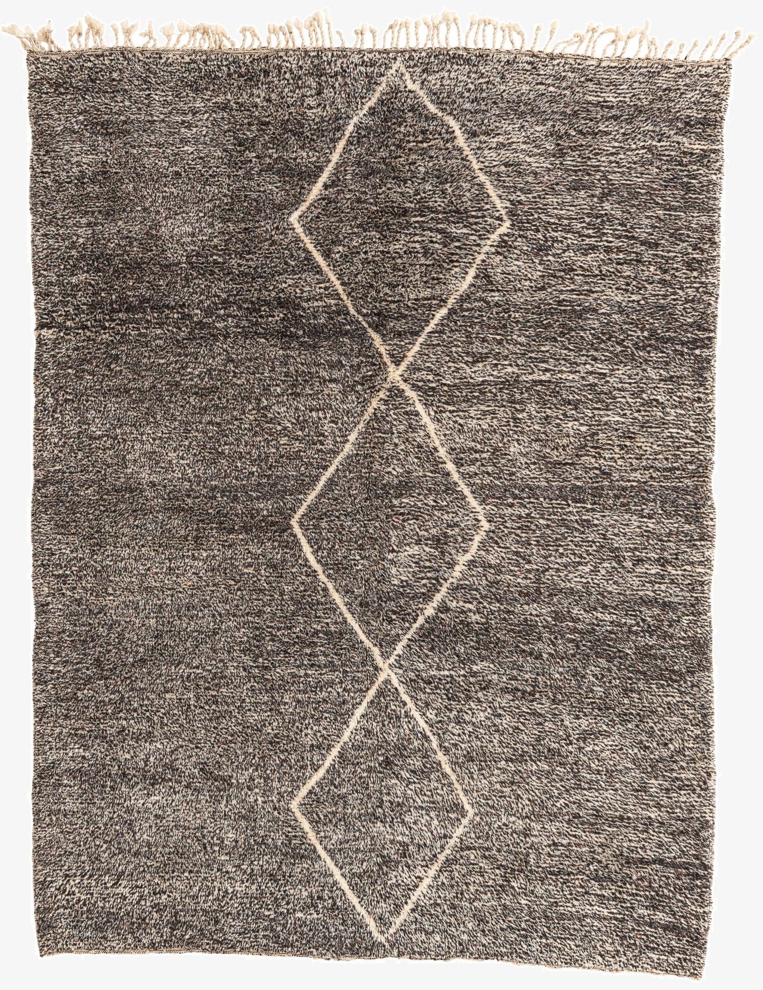 7' x 9' 3  Hand Knotted Moroccan Wool Rug