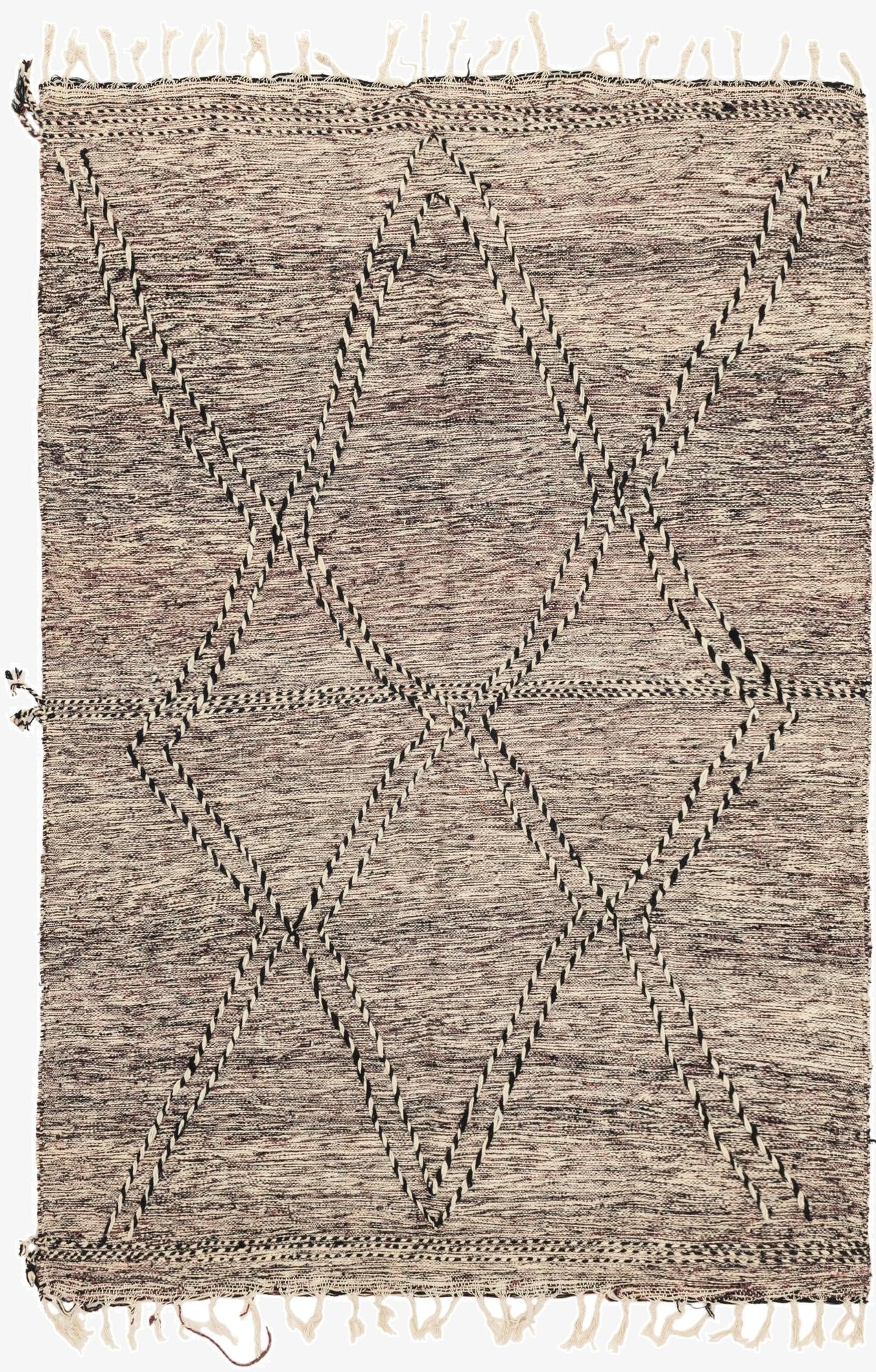 6' 7 x 10'  Hand Knotted Moroccan Wool Rug