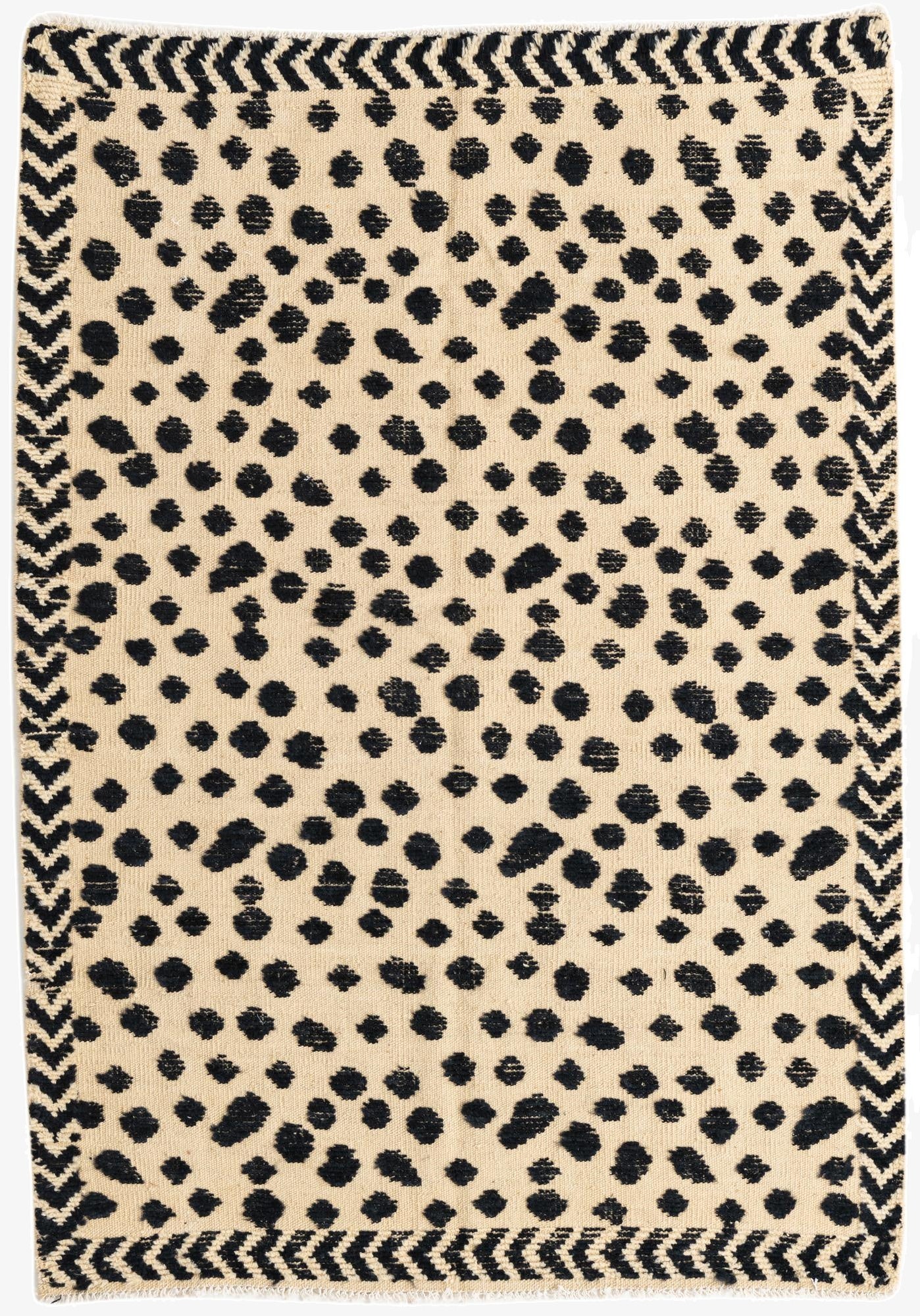 4' 3 x 6'  Hand Knotted Moroccan Wool Rug