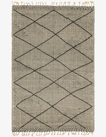 6' 2 x 9' 6 Hand Knotted Moroccan Wool Rug