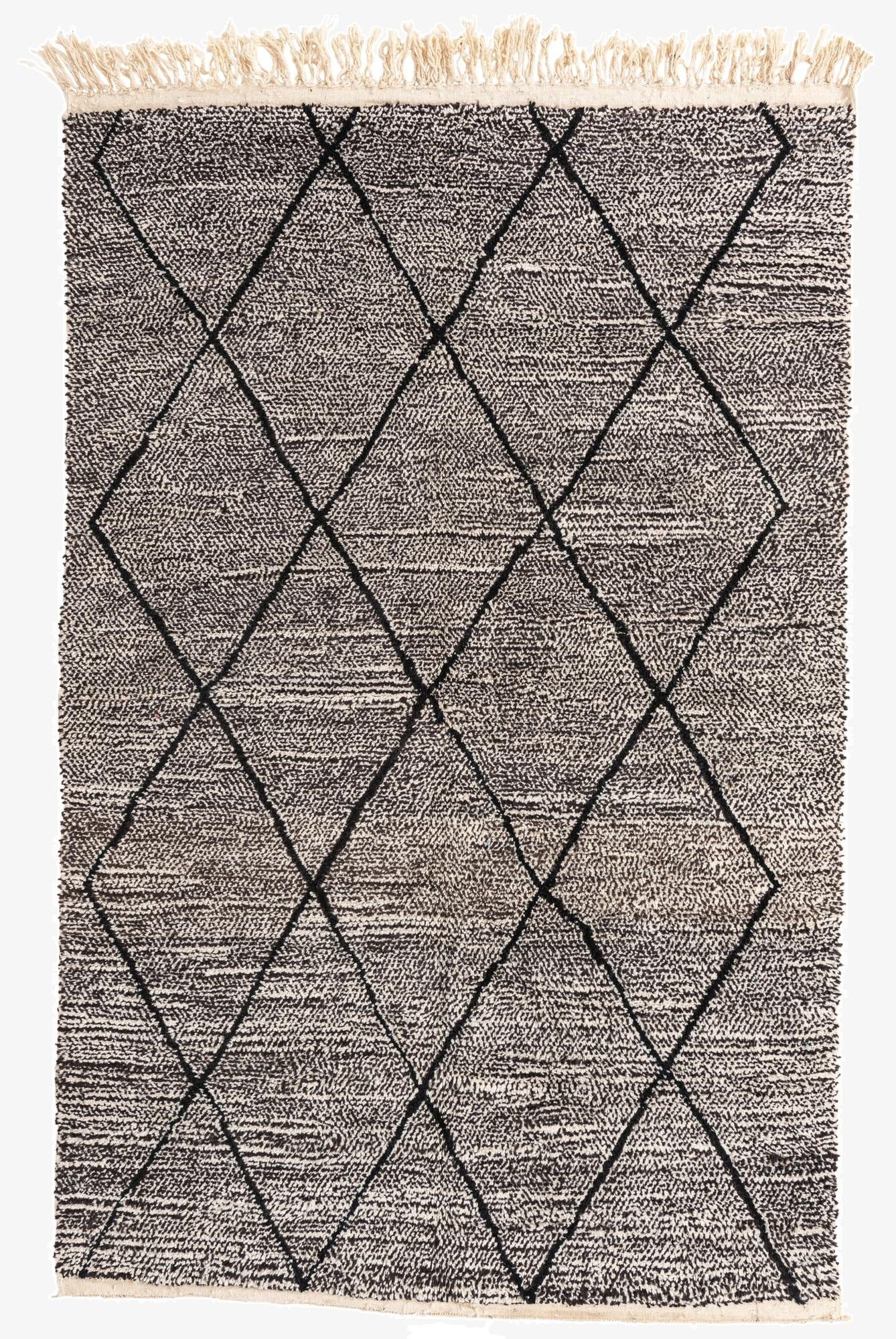 6' 6 x 10'  Hand Knotted Moroccan Wool Rug