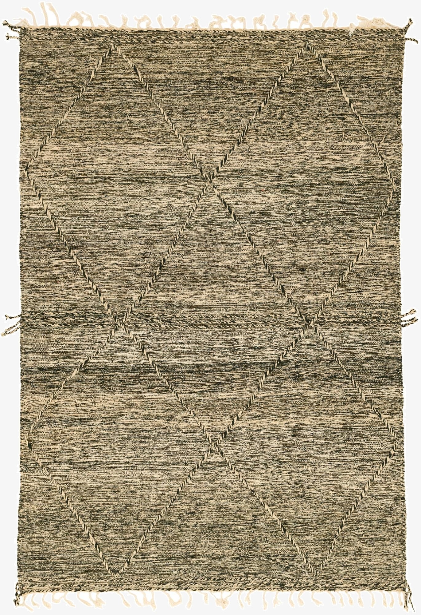 6' 8 x 10'  Hand Knotted Moroccan Wool Rug