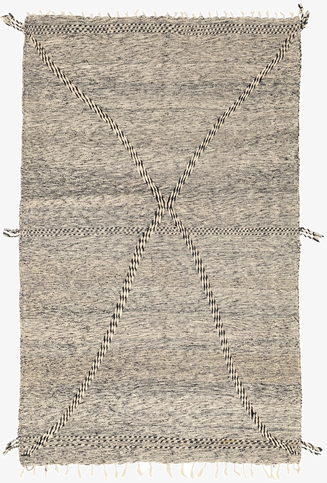 6' 7 x 10' 9  Hand Knotted Moroccan Wool Rug