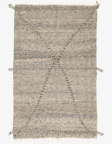 6' 7 x 10' 9 Hand Knotted Moroccan Wool Rug