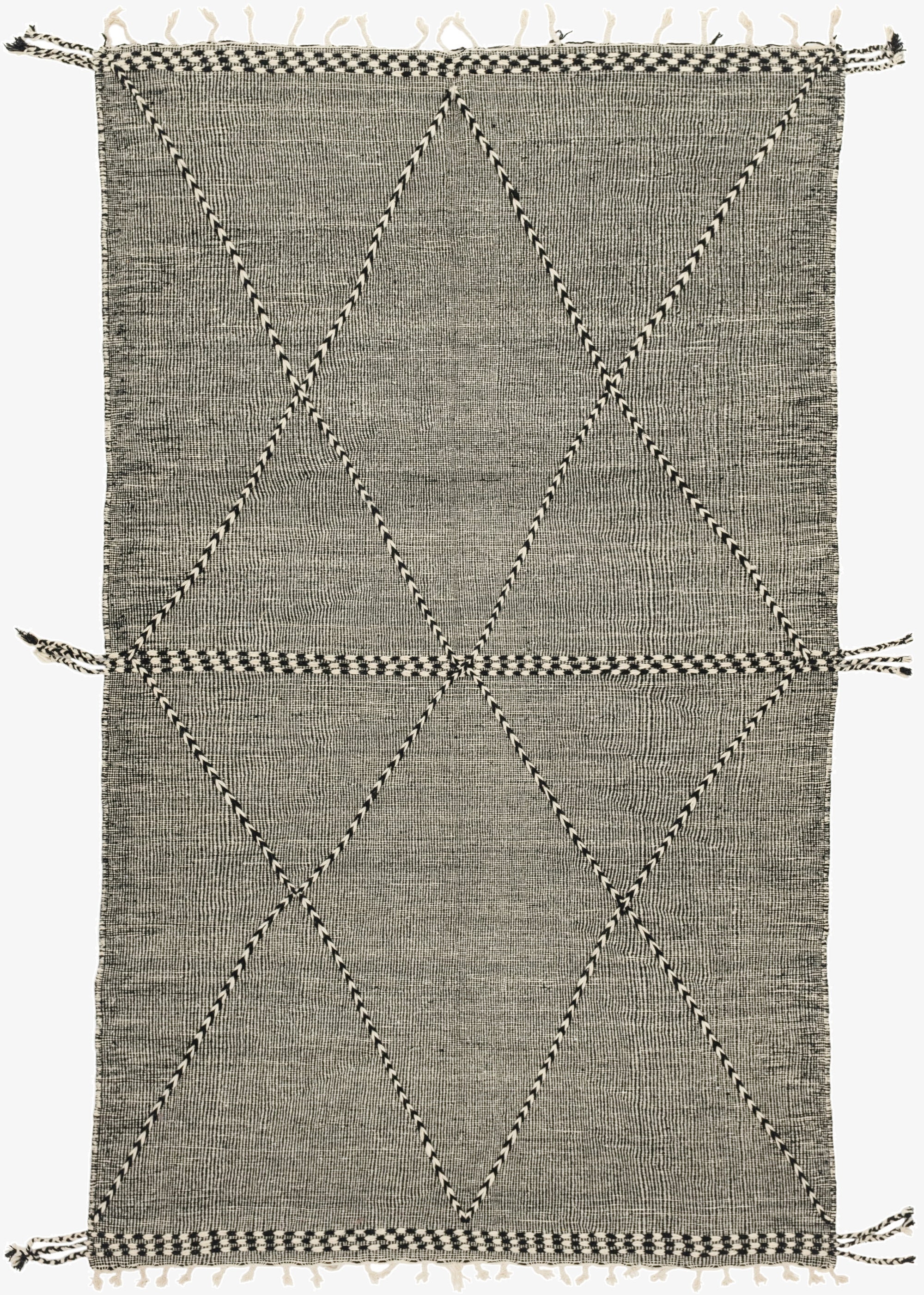 6' 10 x 11' 6  Hand Knotted Moroccan Wool Rug