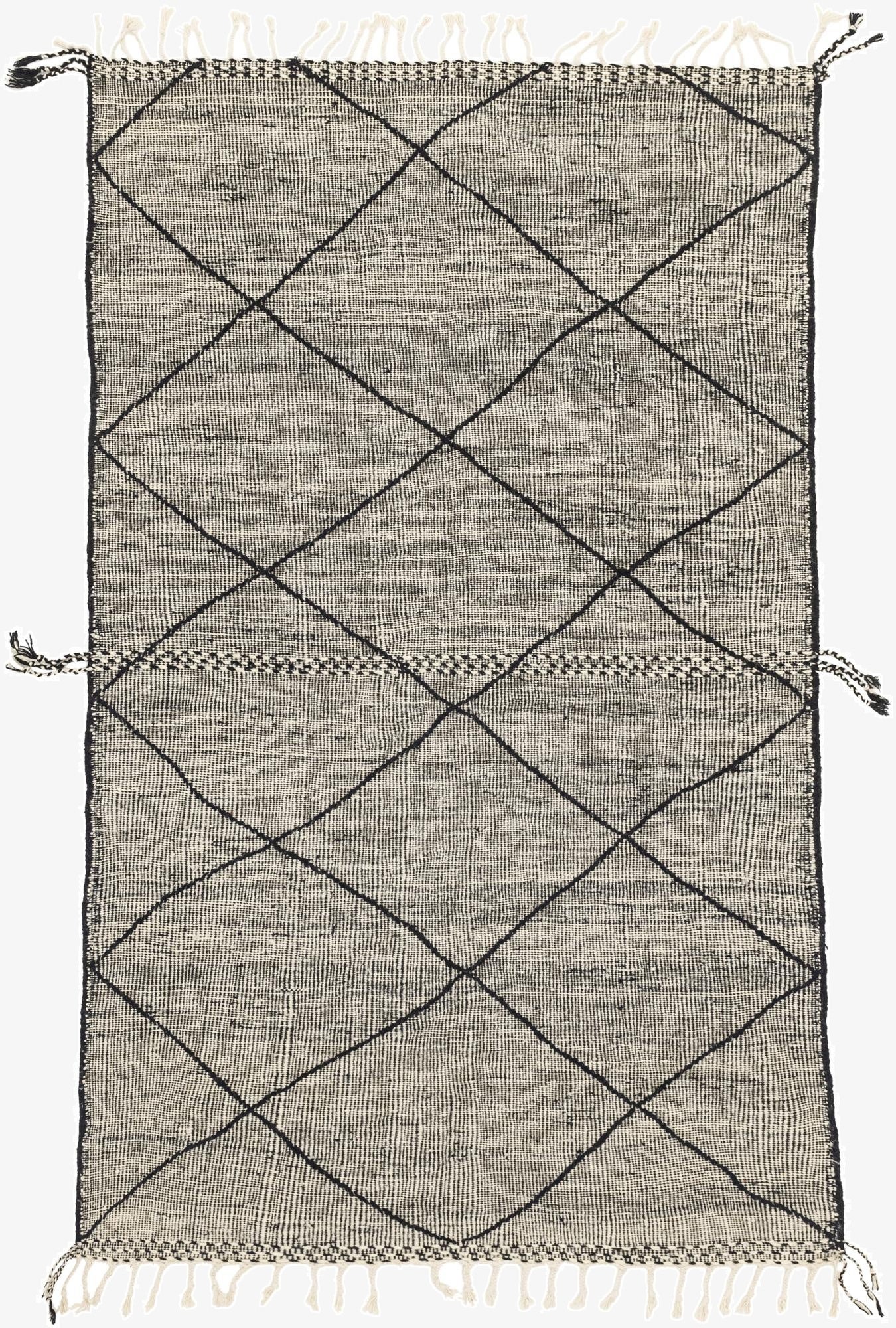 6' x 10'  Hand Knotted Moroccan Wool Rug