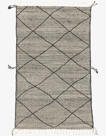 6' x 10' Hand Knotted Moroccan Wool Rug