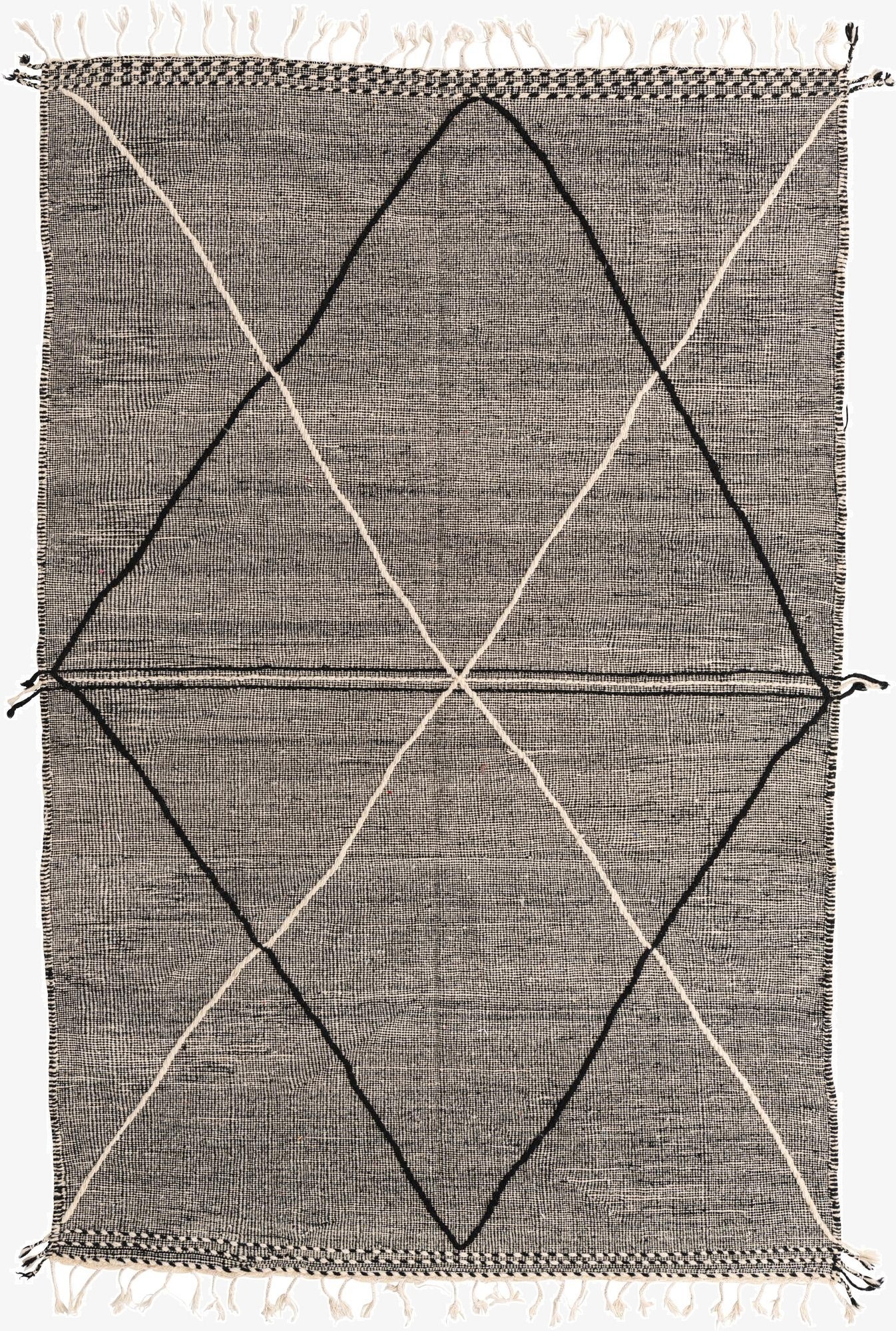 6' 7 x 10'  Hand Knotted Moroccan Wool Rug