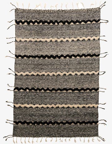 6' 7 x 9' 9 Hand Knotted Moroccan Wool Rug