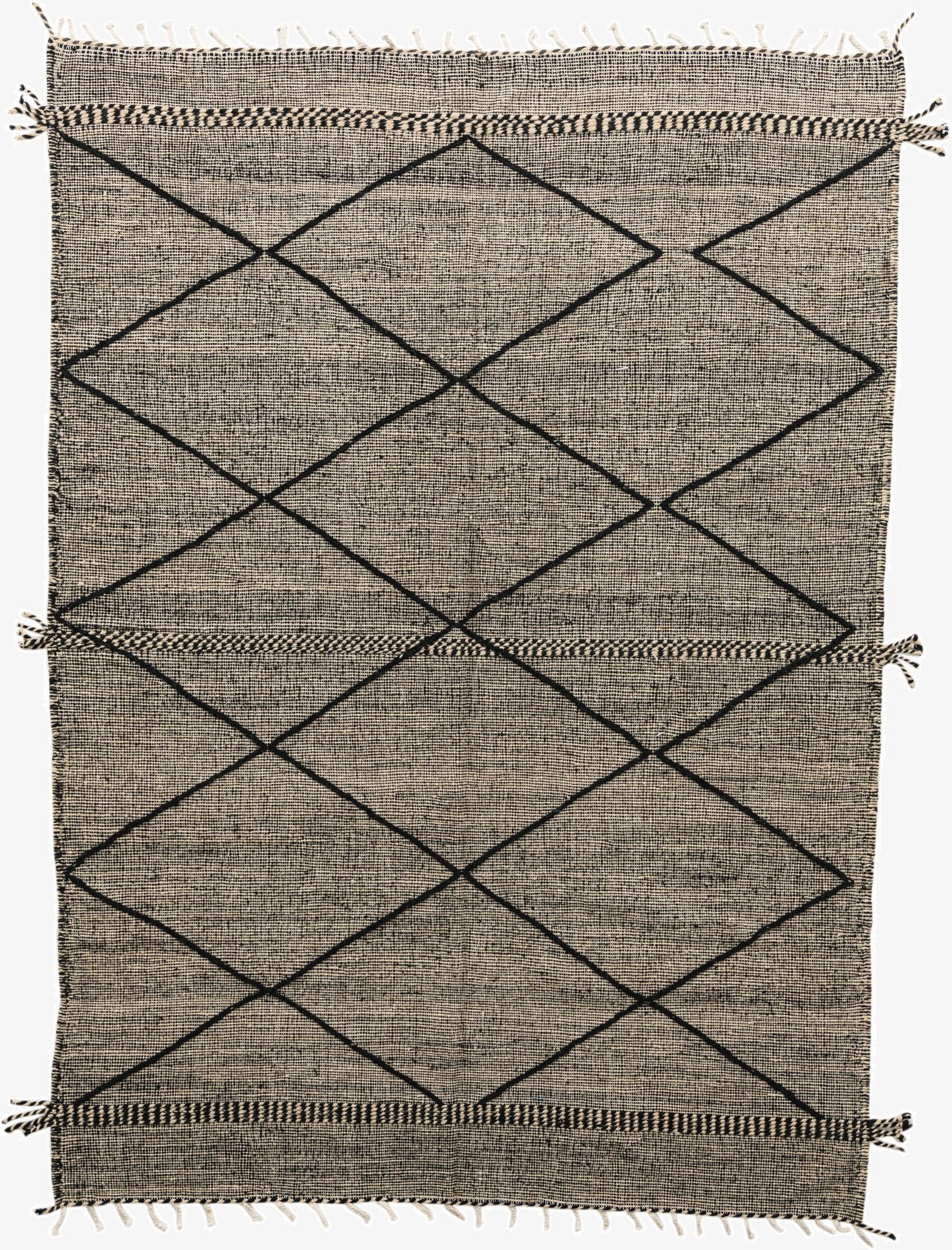 6' 9 x 9' 6  Hand Knotted Moroccan Wool Rug