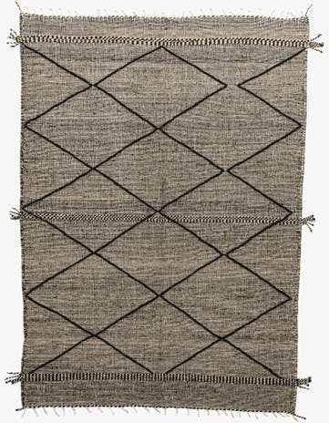 6' 9 x 9' 6 Hand Knotted Moroccan Wool Rug