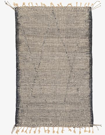 6' 7 x 10' 2 Hand Knotted Moroccan Wool Rug