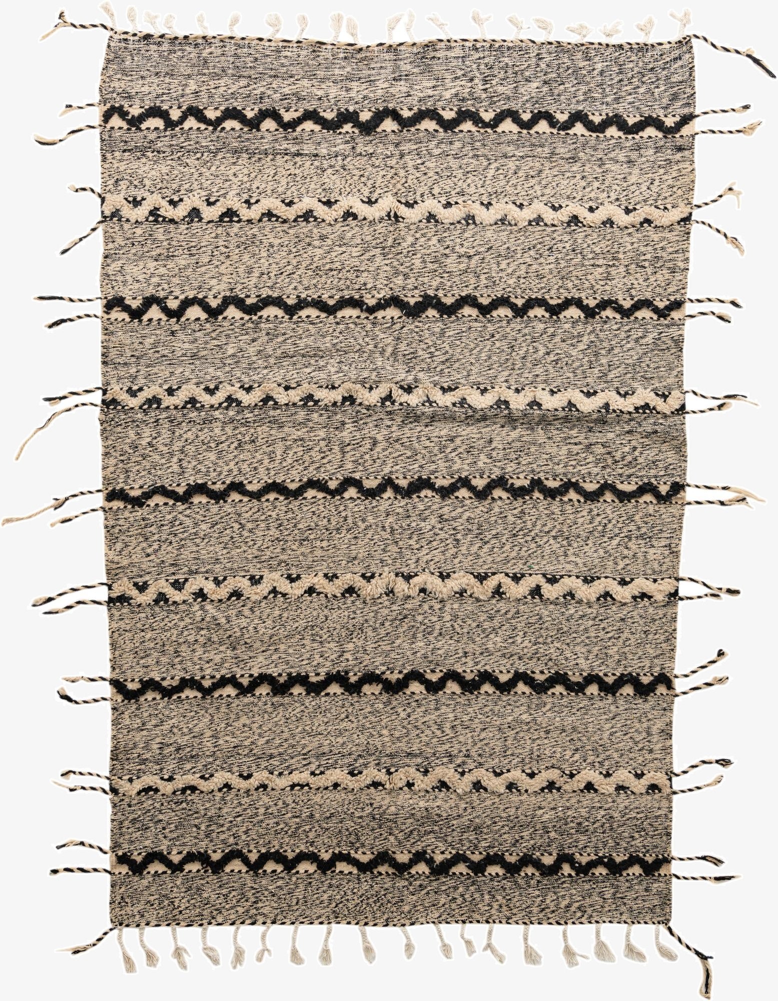 6' 6 x 10'  Hand Knotted Moroccan Wool Rug