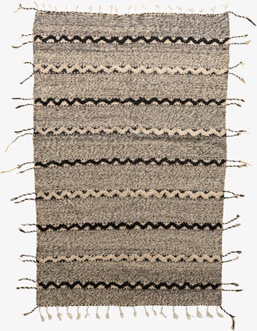 6' 6 x 10' Hand Knotted Moroccan Wool Rug