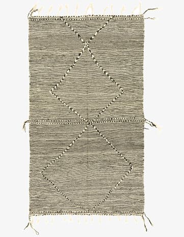 4' 11 x 8' 4 Hand Knotted Moroccan Wool Rug