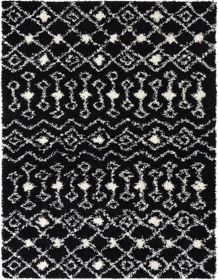 Detail image of 6' x 9' Moroccan Trellis Shag Rug