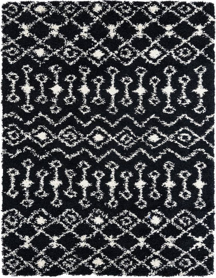 Detail image of 5' 3 x 8' Moroccan Trellis Shag Rug