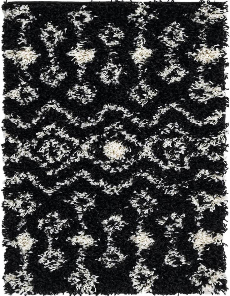 Detail image of 2' x 3' Moroccan Trellis Shag Rug