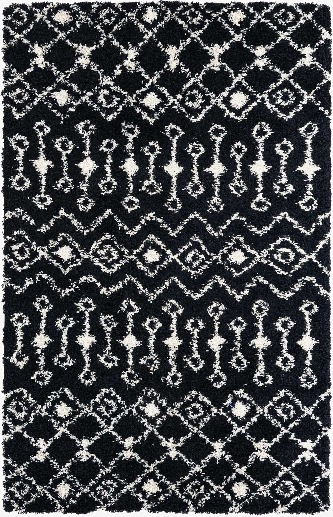 Primary image 5' 3 x 8' Moroccan Trellis Shag Rug