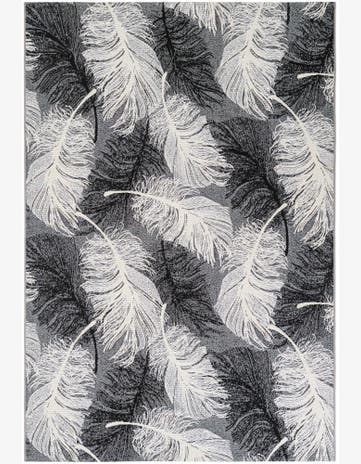 5' 2 x 7' 8 Easy-Clean Botanical Indoor / Outdoor Rug