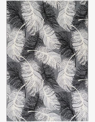 5' 2 x 7' 8 Easy-Clean Botanical Indoor / Outdoor Rug