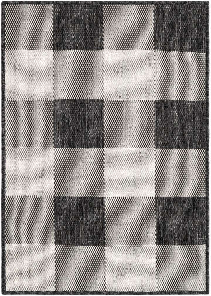 2' x 3' Easy-Clean Checkered Indoor / Outdoor Rug