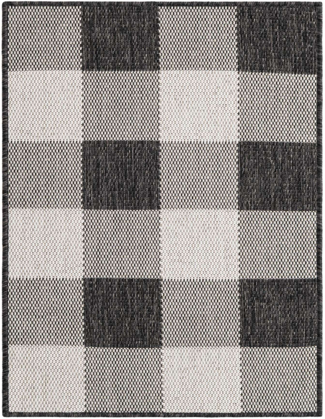 2' x 3' Easy-Clean Checkered Indoor / Outdoor Rug
