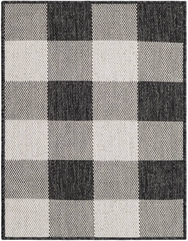Detail image of 2' x 3' Easy-Clean Checkered Indoor / Outdoor Rug