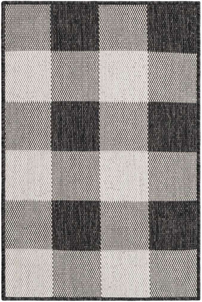 2' x 3' Easy-Clean Checkered Indoor / Outdoor Rug