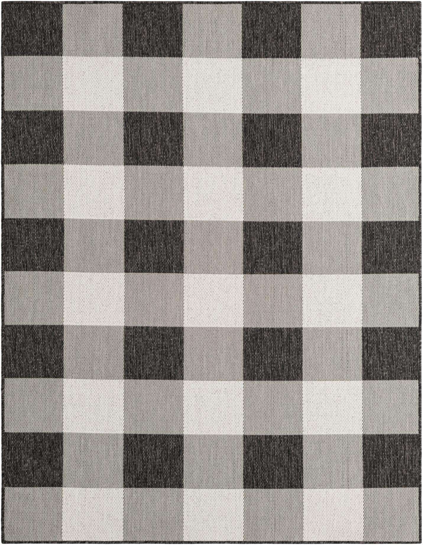 5' 3 x 7' Easy-Clean Checkered Indoor / Outdoor Rug
