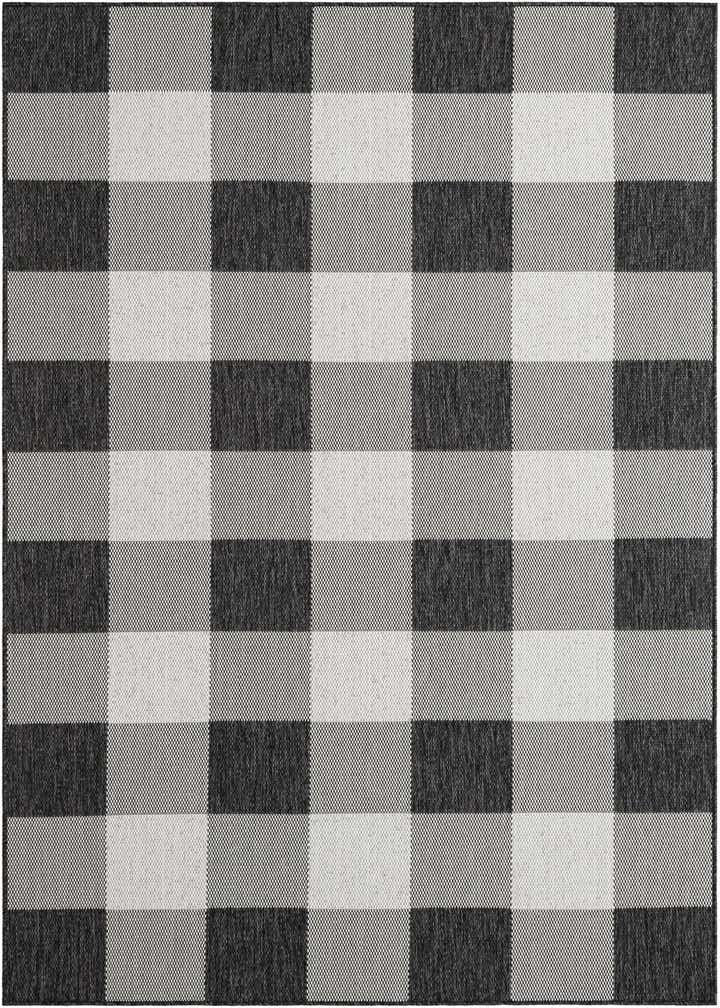 5' 3 x 8' Easy-Clean Checkered Indoor / Outdoor Rug
