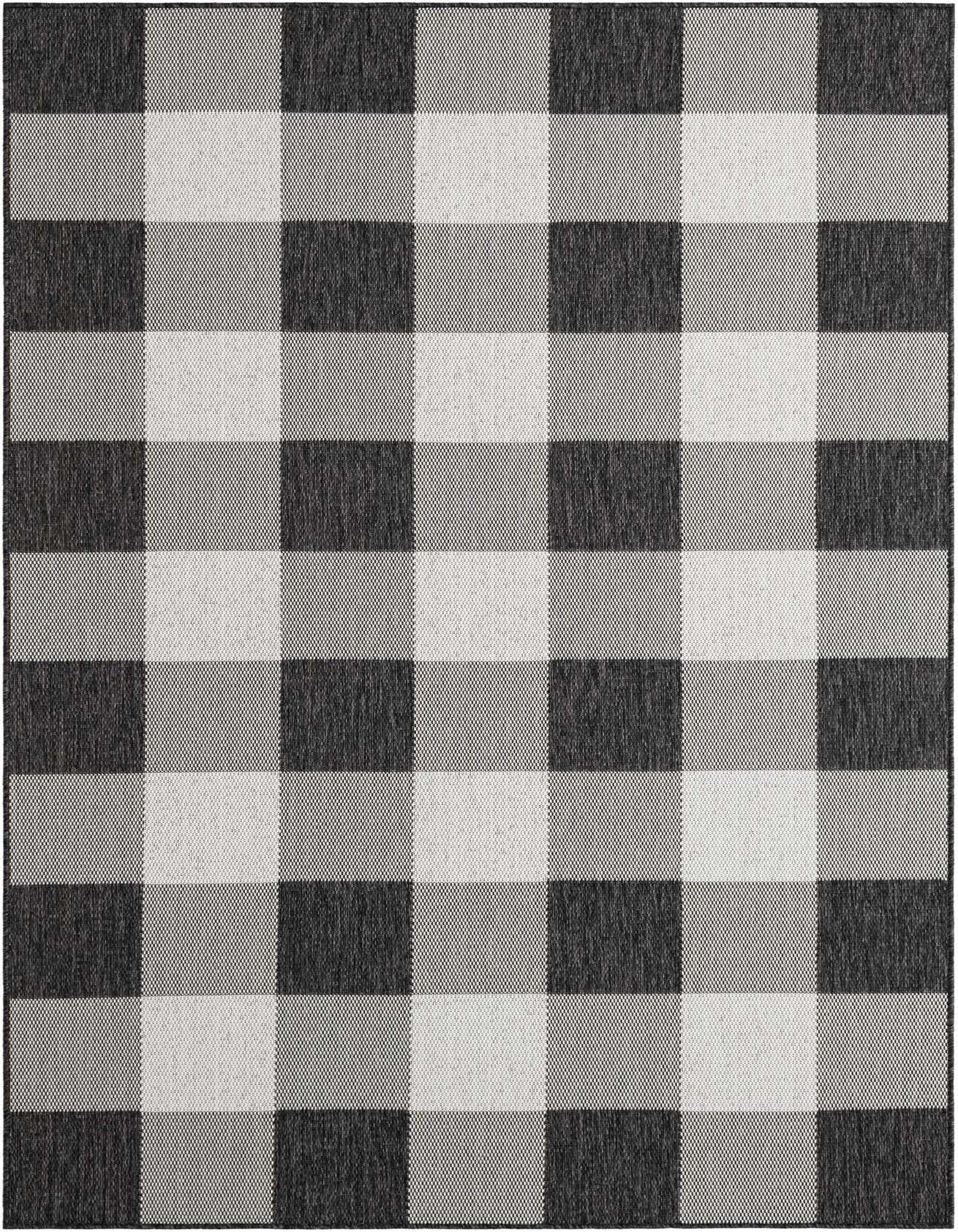 5' 3 x 8' Easy-Clean Checkered Indoor / Outdoor Rug
