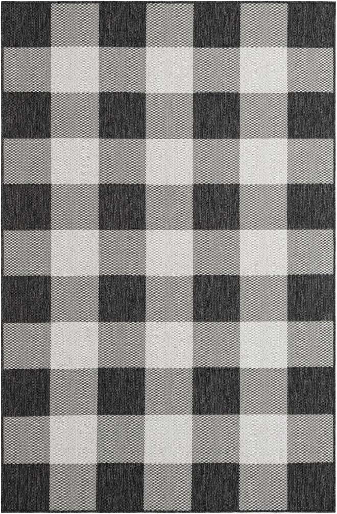 5' 3 x 8' Easy-Clean Checkered Indoor / Outdoor Rug