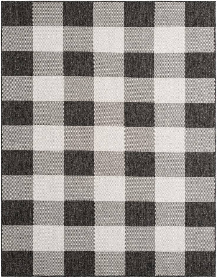 Detail image of 6' x 9' Easy-Clean Checkered Indoor / Outdoor Rug
