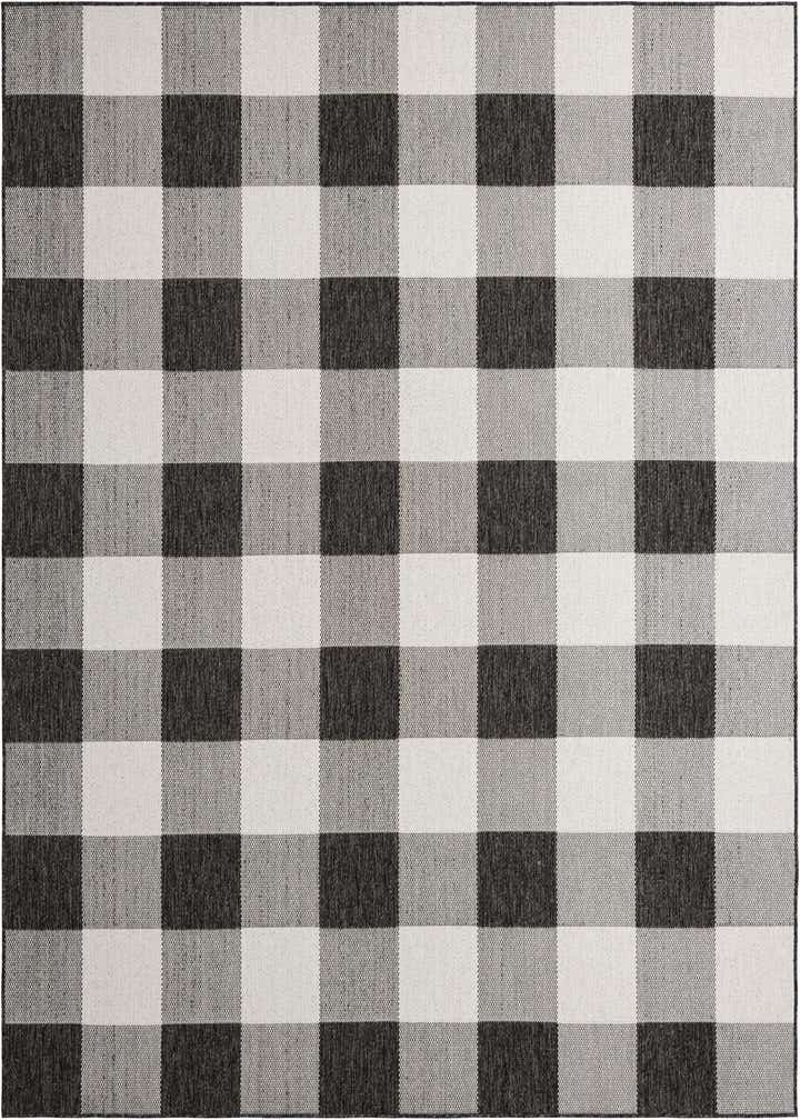 7' 10 x 10' Easy-Clean Checkered Indoor / Outdoor Rug