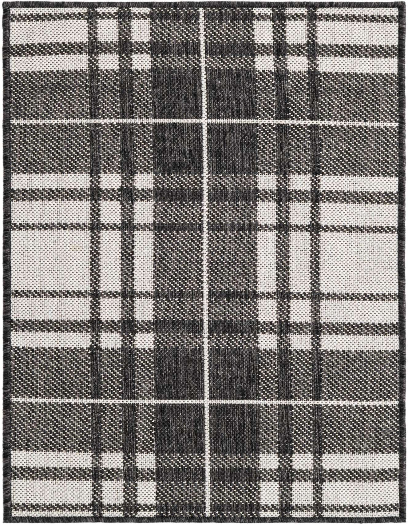 2' x 3' Easy-Clean Checkered Indoor / Outdoor Rug
