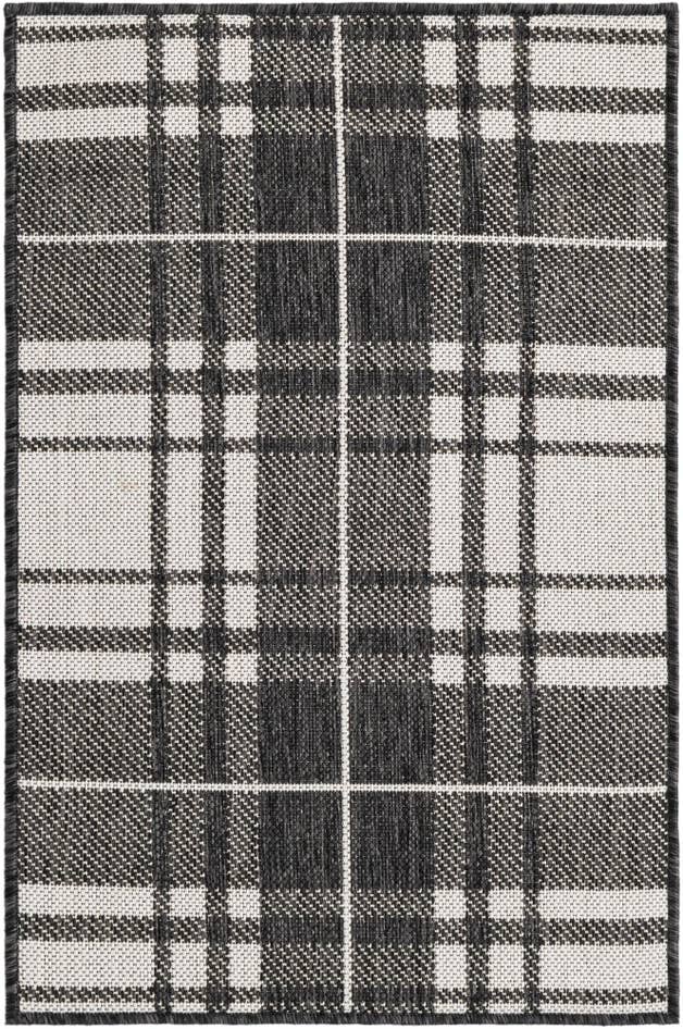 Detail image of 2' x 3' Easy-Clean Checkered Indoor / Outdoor Rug