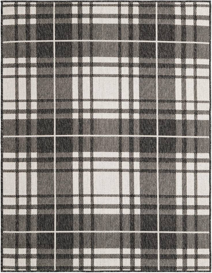Detail image of 4' x 6' Easy-Clean Checkered Indoor / Outdoor Rug
