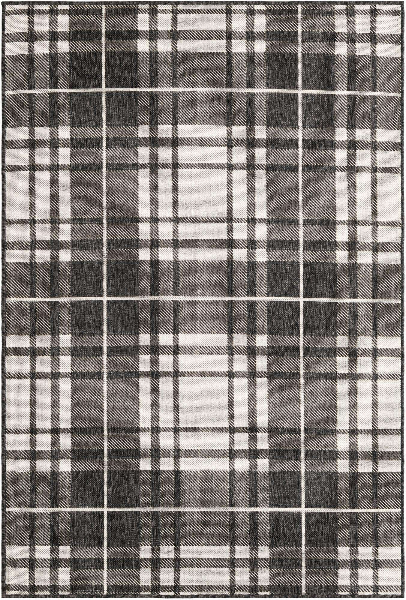 4' x 6' Easy-Clean Checkered Indoor / Outdoor Rug