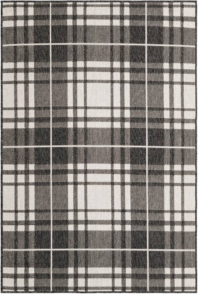 Detail image of 4' x 6' Easy-Clean Checkered Indoor / Outdoor Rug