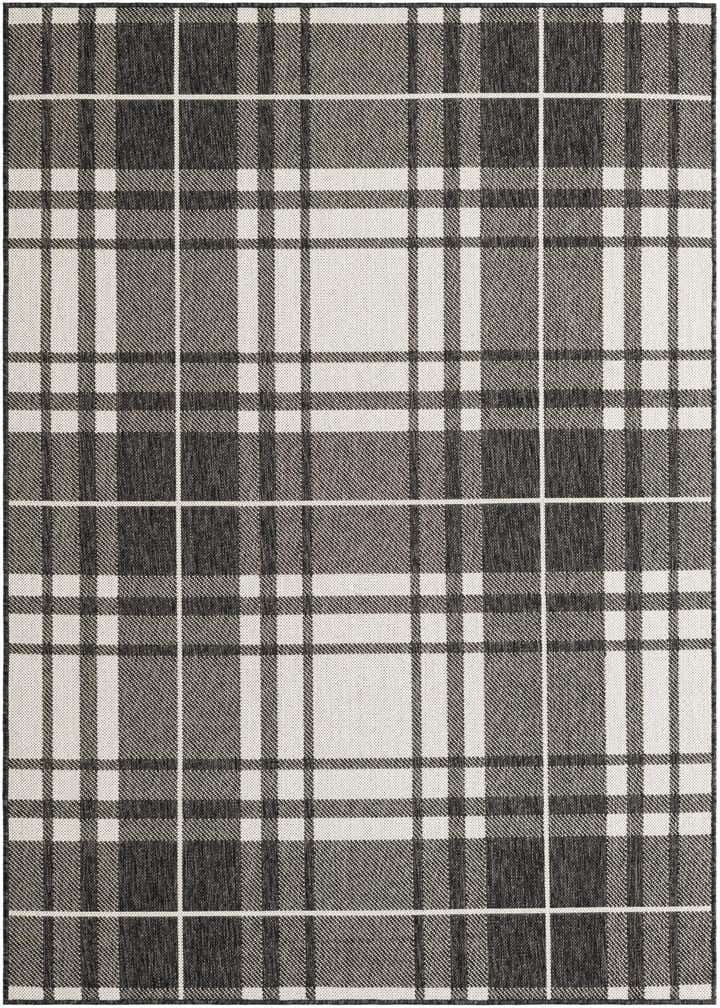 5' 3 x 7' Easy-Clean Checkered Indoor / Outdoor Rug