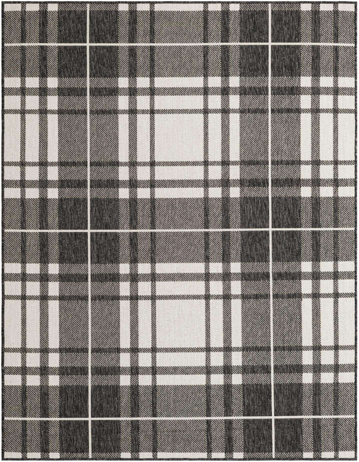 5' 3 x 7' Easy-Clean Checkered Indoor / Outdoor Rug