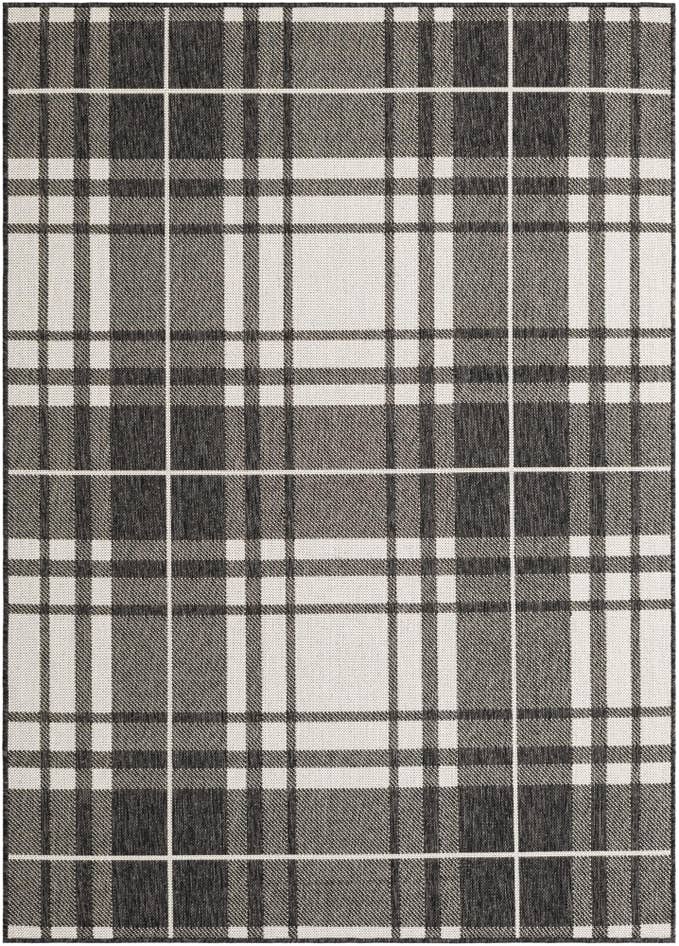Detail image of 5' 3 x 7' Easy-Clean Checkered Indoor / Outdoor Rug