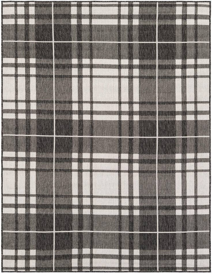Detail image of 5' 3 x 8' Easy-Clean Checkered Indoor / Outdoor Rug