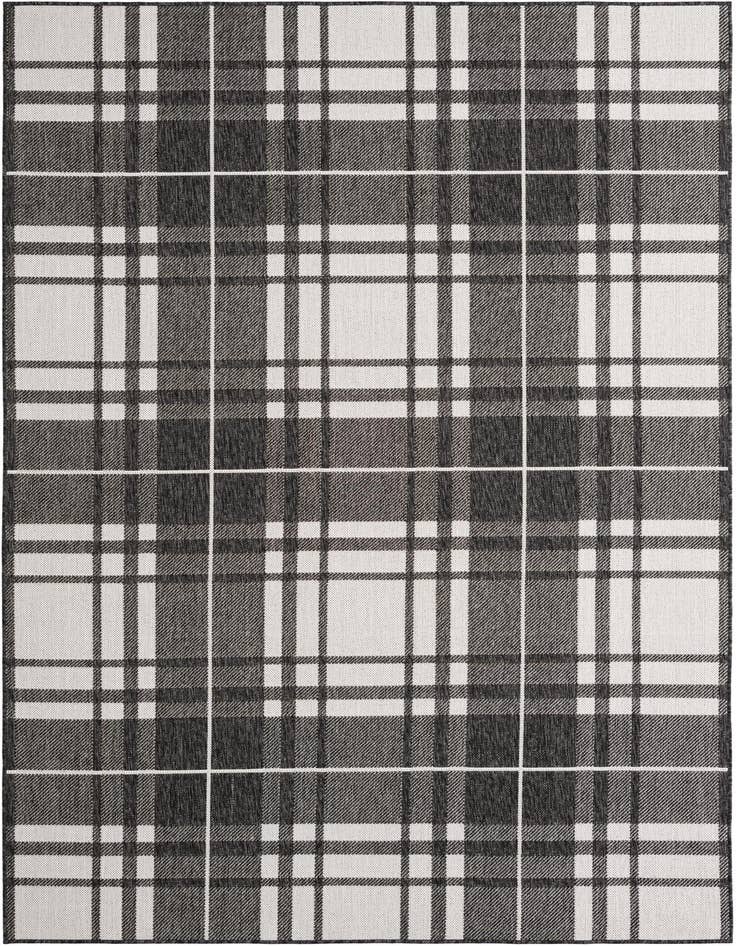 Detail image of 6' x 9' Easy-Clean Checkered Indoor / Outdoor Rug
