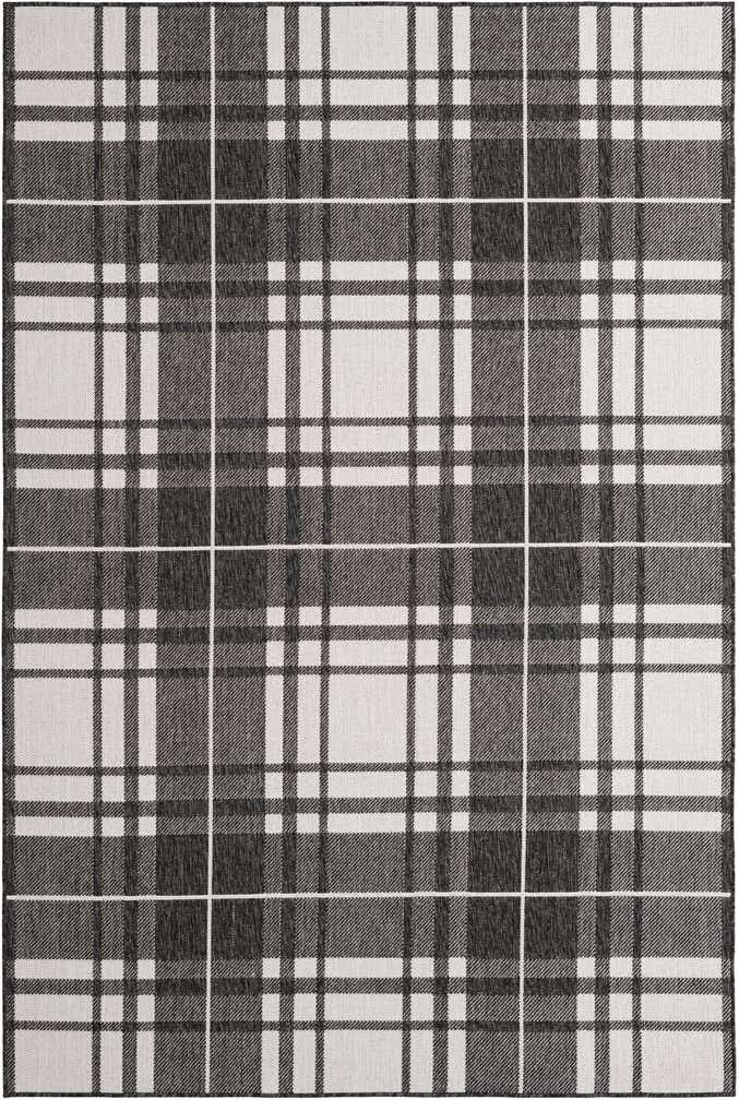 6' x 9' Easy-Clean Checkered Indoor / Outdoor Rug