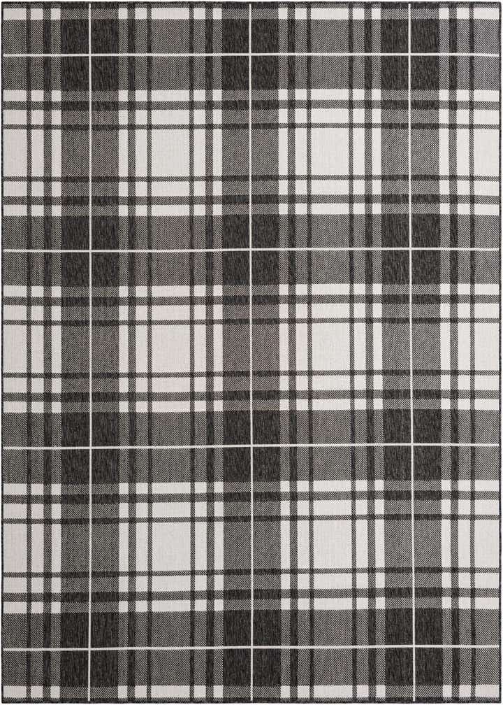 7' 10 x 10' Easy-Clean Checkered Indoor / Outdoor Rug