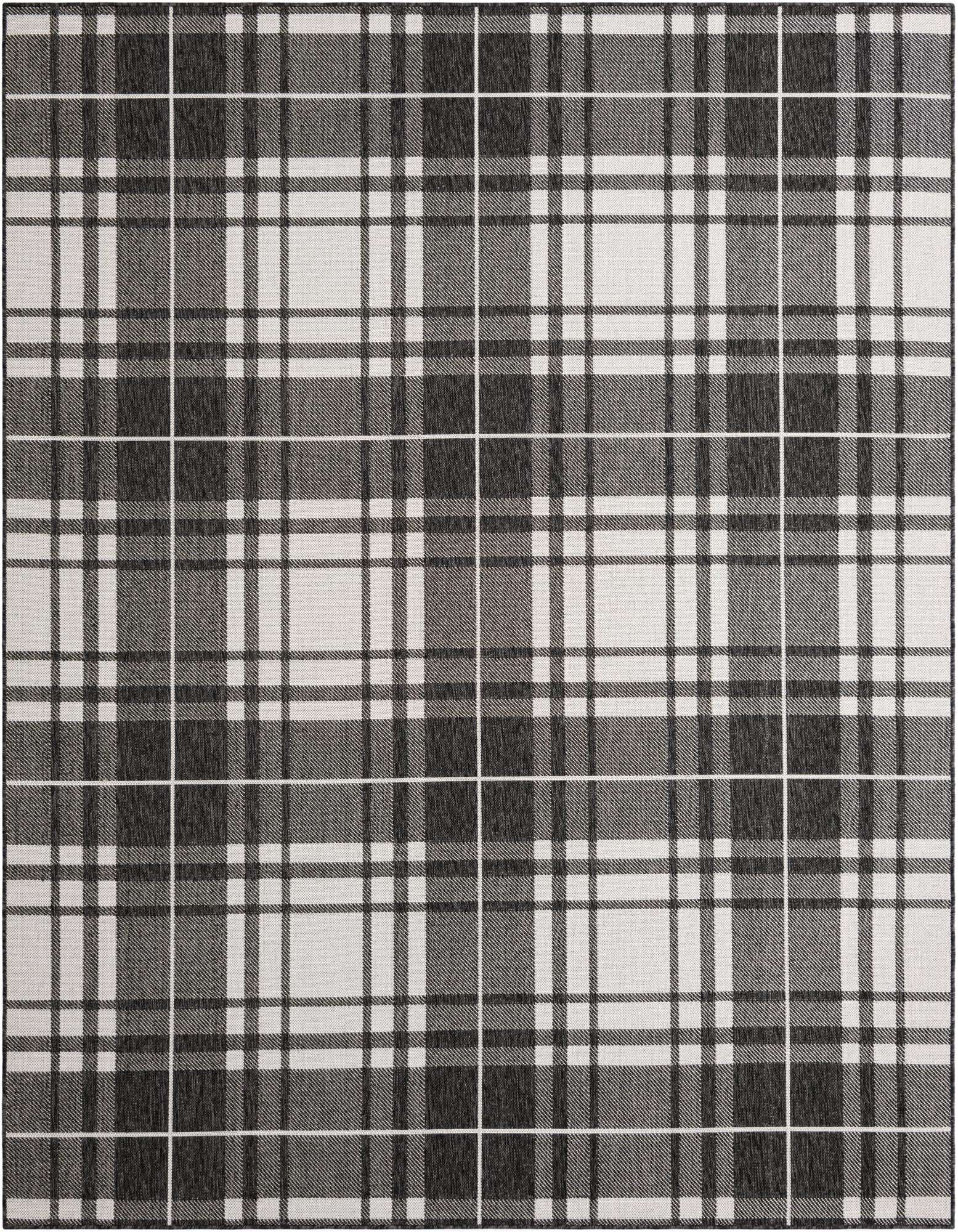 7' 10 x 10' Easy-Clean Checkered Indoor / Outdoor Rug